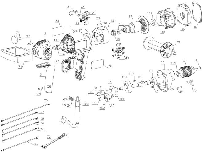 Furadeira Reversivel 5/8 710W 220V Tipo 1 DEWALT DW130VB2