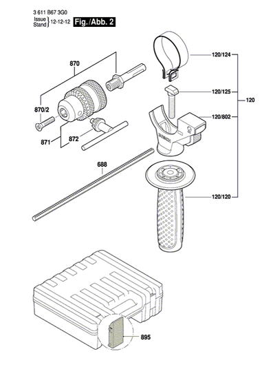Martelete BOSCH GBH 2-26 127V 3611B673D0