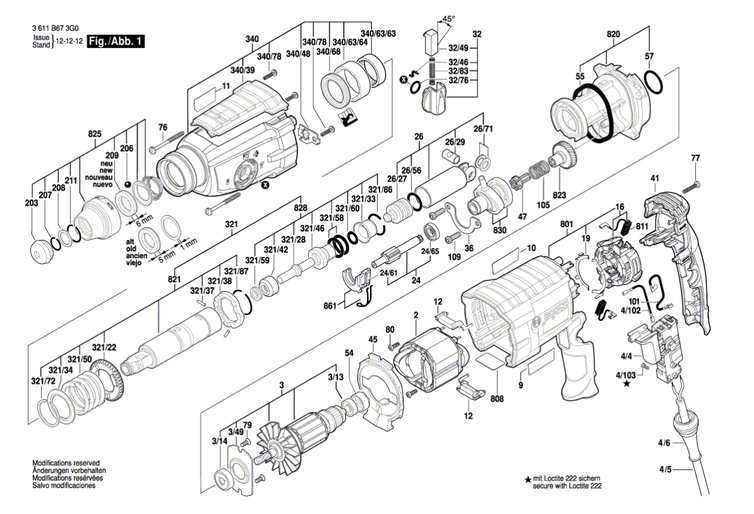 Martelete BOSCH GBH 2-28 127V 3611B673D0