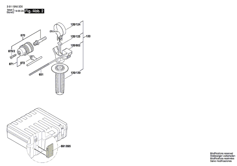 Martelete GBH 2-24 220 V BOSCH 3611BA03E0