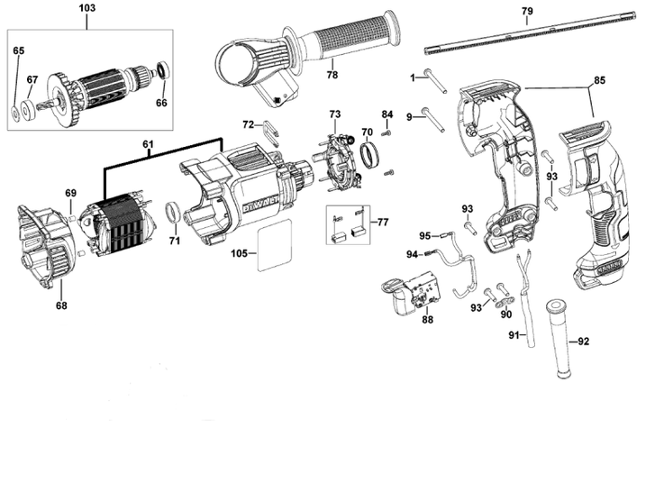 Martelete SDS Plus DEWALT 220v D25133B2