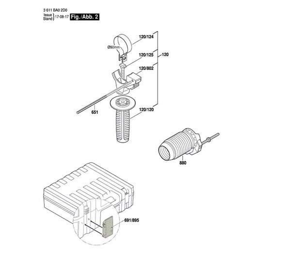 Martelete GBH 2-24 Bosch 127v - 3611BA02D0