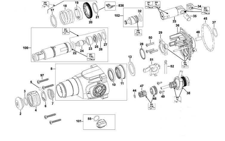 Martelete SDS Plus DEWALT 127v D25133BR