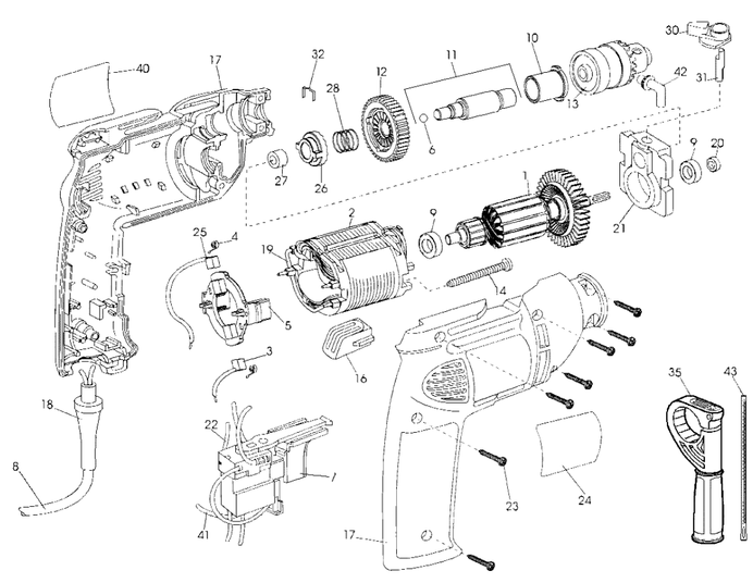 Furadeira de Impacto DEWALT DW502-B2 TIPO 1