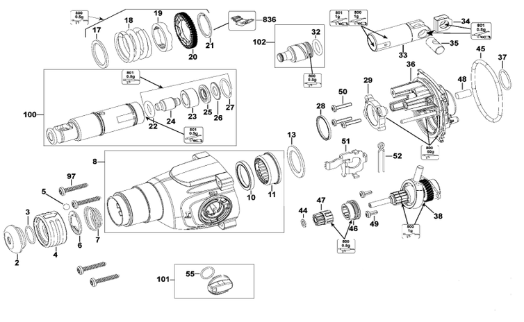 Martelete SDS Plus DEWALT 220v D25133KB2