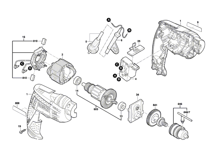 GBM 10 RE BOSCH 3601d736e0 220V 