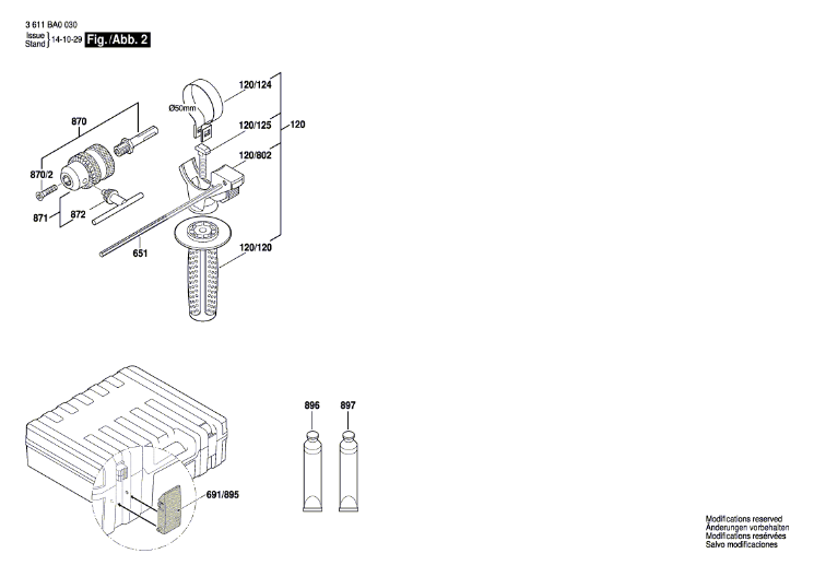 Martelete GBH 2-24D 220 V BOSCH 3611BA00E0