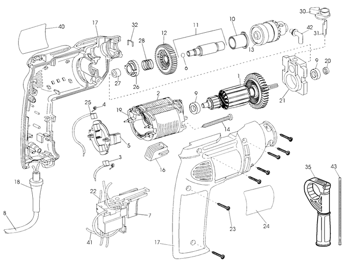 Furadeira de Impacto DEWALT DW502 BR TIPO 1