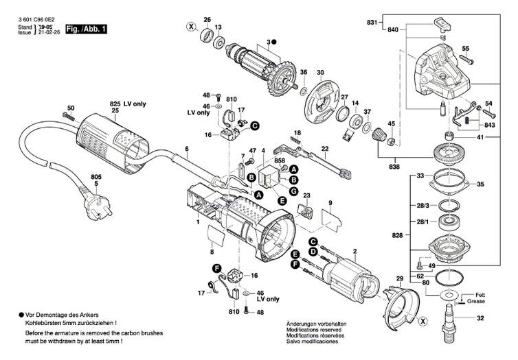 GWS 9-125 BOSCH 3601C960E2 220 V