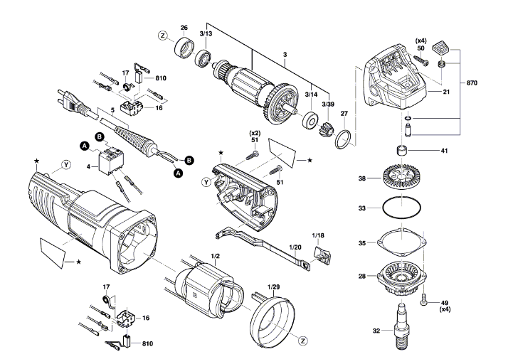 GWS 850 220v 3 601 C77 5E0