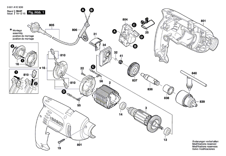 GBM 10 RE BOSCH 3601A1E5D0 127V