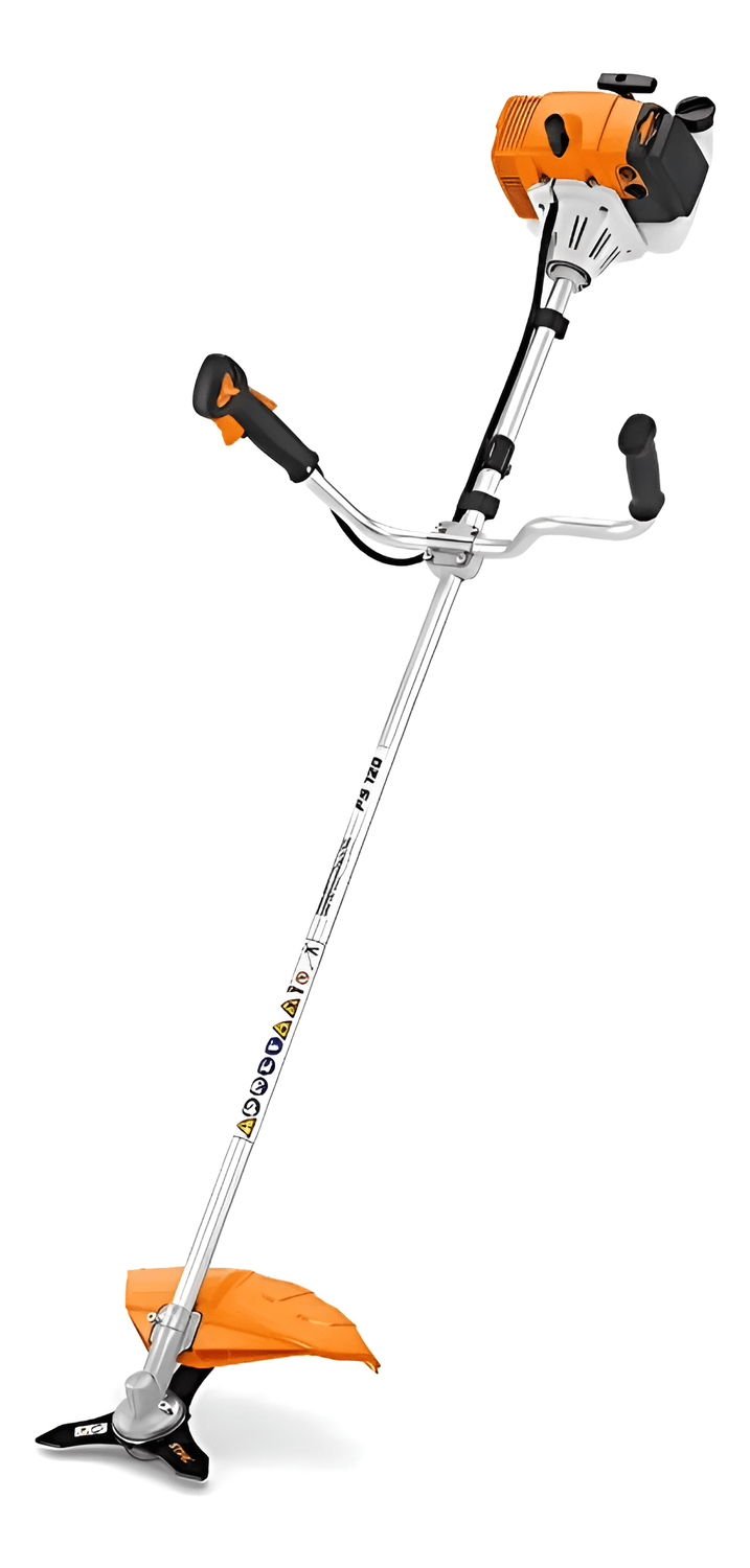 Combo Roçadeira Stihl FS 120 30,8CC à Gasolina 2T + Lubrificante 500ml + Misturador 1L + Fio de Corte 2,4mm + Cortador de Fio