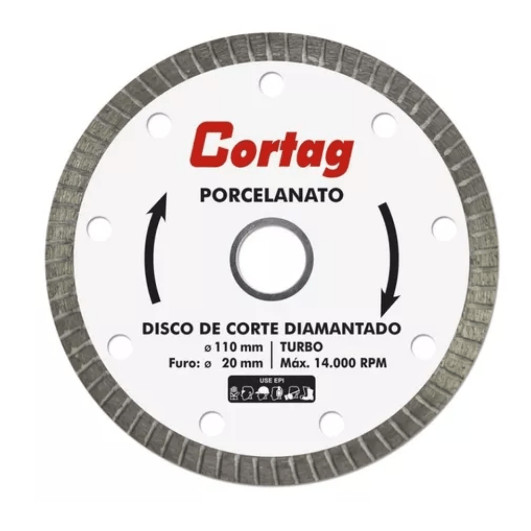 Disco Diamantado Para Porcelanato 110Mm Cortag 60863
