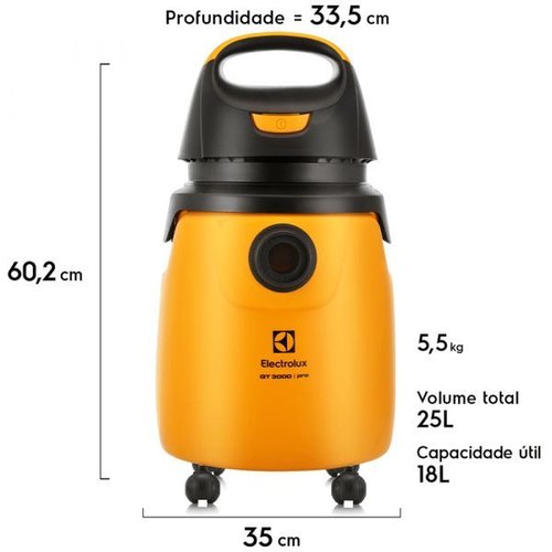Aspirador De Pó E Água Electrolux Gt3000 Pro 1300W 110V 3011Aebr410