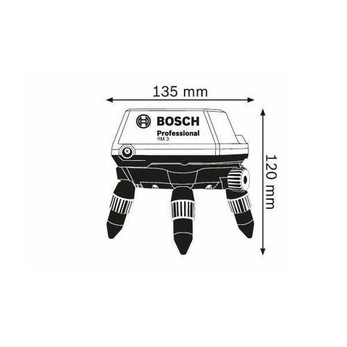 Base Remota Rm3 Para Níveis A Laser Gcl 2-50Cg Bosch 0601092800