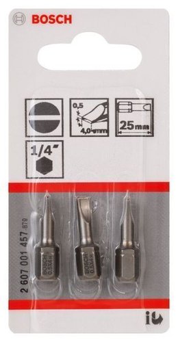 Bits Fenda Com 3 Unidades - Bosch 2607001457