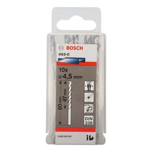 Broca Aço Rápido Para Metal Hss-G 4,5Mm - Bosch  2608595061