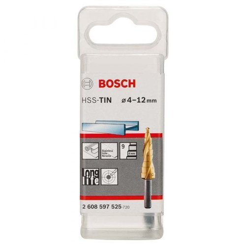 Broca Escalonada Hss-tin 4mm A 12mm - Bosch 2608597525
