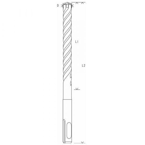Broca Sds Plus-5X Para Concreto 18Mm X 550Mm X 600Mm Bosch 2608836634