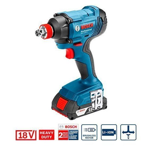 Chave De Impacto À Bateria Gdx 180-Li Com 2 Baterias, 1 Carregador E Maleta - Bosch  06019G52E0