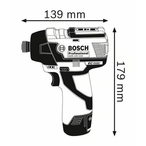Chave De Impacto Bosch Gdr 12V-110 Professional Á Bateria - Sem Bateria Sem Carregador 06019E0002