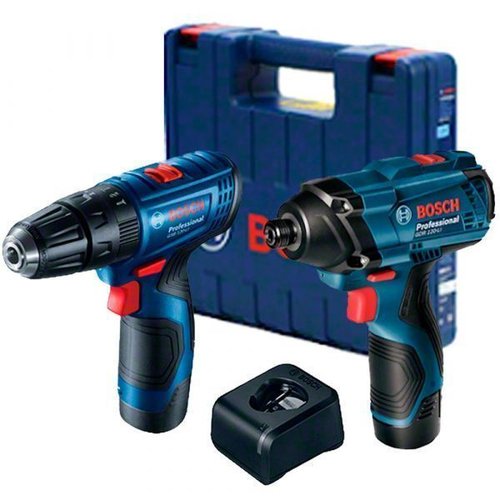 Combo Chave De Impacto Gdr 120-Li À Bateria + Furadeira/Parafusadeira De Impacto À Bateria Gsb 120-Li - Bosch 06019G81E3