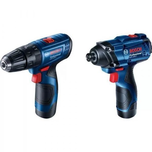 Combo Chave De Impacto Gdr 120-Li À Bateria + Furadeira/Parafusadeira De Impacto À Bateria Gsb 120-Li - Bosch 06019G81E3