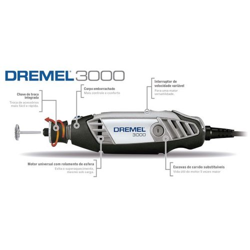 Combo Pague Menos Dremel Micro Retífica 3000 N/10 + Guia Para Cortes Tupia 335 + Suporte Multi Estação 220 + Guia Lixar E Desbastar 576 + Mesa Para Tupia 231 + Minisserra 670