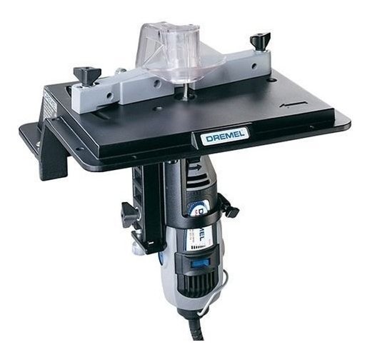 Combo Dremel Micro Retífica 3000 127v c/10 Acessórios + Mesa Para Tupia 231 + Fresa 618 Para Chanfrar 1/2