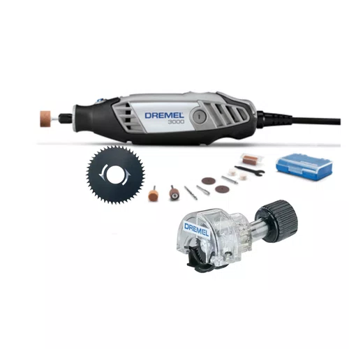 Combo Dremel 3000 127v c/10 Acessórios + Mini Serra 670 + Disco 546