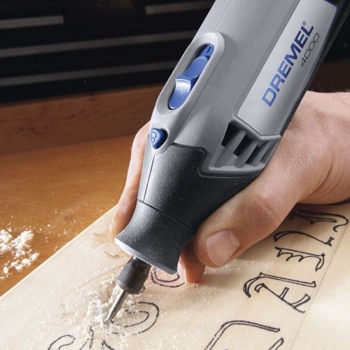 Combo Pague Menos Dremel Micro Retífica 4000 Solo + Guia Lixar E Desbastar 576 + Ponta 932 Parale Óxidoalum 3/8"