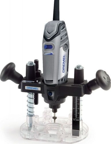 Combo Pague Menos Dremel Micro Retífica 4000 Solo + Guia Para Cortes Tupia 335 + Fresa 615 Para Borda 1/8"