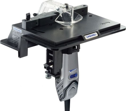 Combo Pague Menos Dremel Micro Retífica 4000 Solo + Mesa Para Tupia 231 + Fresa 618 Para Chanfrar 1/2"