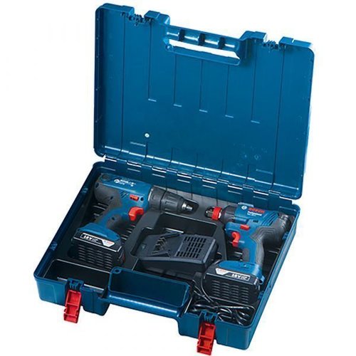 Combo Parafusadeira/Furadeira De Impacto Gsb 180-Li + Chave De Impacto Gdx 180-Li Com 2 Baterias, Carregador E Maleta - Bosch  06019G52E2
