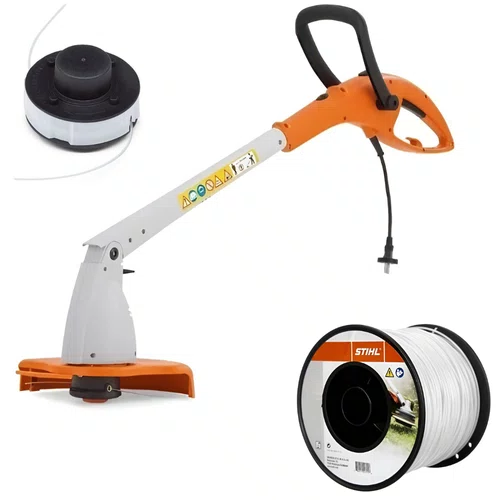 Combo Roçadeira Elétrica Stihl FSA 41 127V + Carretel de Corte com Fio Nylon + Fio de Corte Redondo 1,4mm x 16m
