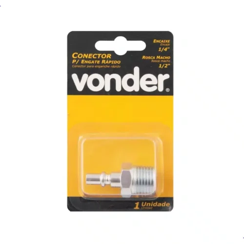 Conector Macho Rosca 1/4 x 1/2 Vonder 5114120001