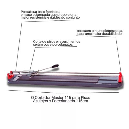 Cortador Profissional De Pisos E Cerâmicas Cortag Manual Master 115 61600