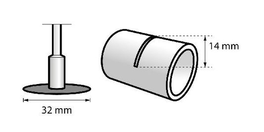 Disco De Corte Dremel 540 De 31,8Mm (1 1/4) Espessura De 1,6Mm Para Metal 26150540Aa