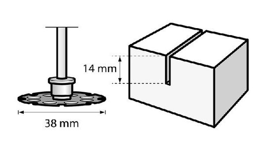 Disco De Corte/Perfilar Dremel Ez544 38,1Mm Para Madeira - Sistema Ez Lock Troca Rápida 2615E544Aa