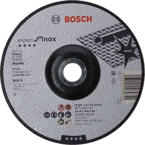 Disco De Corte Bosch Expert Para Inox 180 X 1,6Mm X 22,23Mm 2608600710