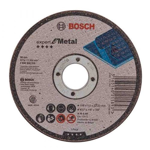 Disco De Corte Para Metal 115X3,0Mm - Bosch  2608600510