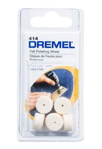 Disco De Feltro Dremel 414 12,7Mm Para Polir Metal, Pedras E Vidro 2615000414