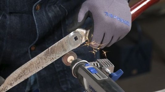 Disco De Lixa Flap Dremel 502 9,5Mm Grão 80 Grosso Para Acabamentos Metal, Madeira, Plástico 2615000502