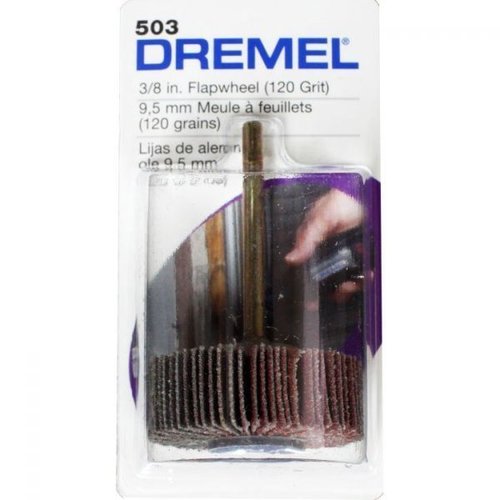 Disco De Lixa Flap Dremel 503 9,5Mm Grão 120 Médio Para Acabamentos Metal, Madeira, Plástico 2615000503