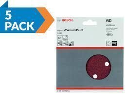 Disco De Lixa Para Lixadeira Excentrica C430 150Mm G60 5 Unidades - Bosch 2608605717
