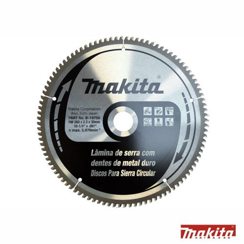Disco De Serra 100 Dentes 260Mm Alumínio Makita - B19750