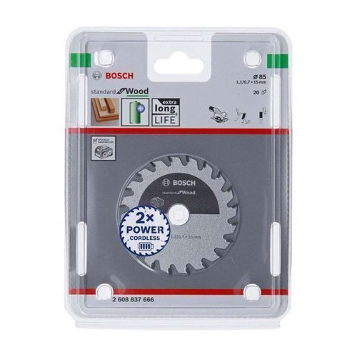 Disco De Serra Circular 85Mm 20 Dentes- Bosch 2608837666