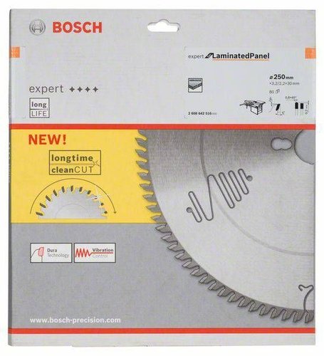 Disco De Corte Expert 250mm X F30mm 80d Bosch 2608642516
