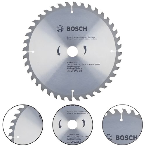 Disco De Serra Circular Ecoline 40 Dentes Bosch 2608644333