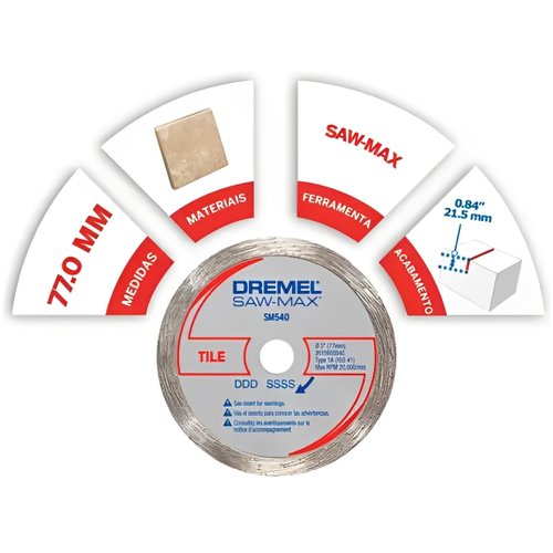 Disco Saw-Max Diamantado Para Alvenaria Cerâmica E Azulejos Dsm540 2615S540Jb - Dremel
